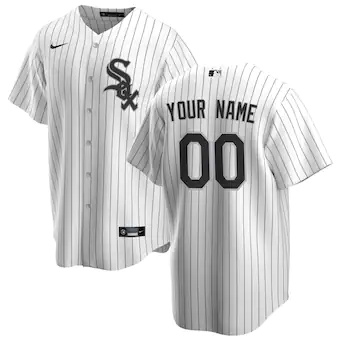 mens nike white chicago white sox home replica custom jerse